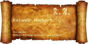 Kalamár Norbert névjegykártya
